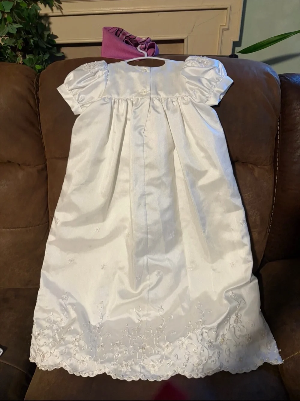 NWT🏷️Lito Children's Wear White Girl👧🏻Christening✝️Beaded Gown👗&Hat Sz L